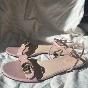 Gucci Double G Leather Sandals